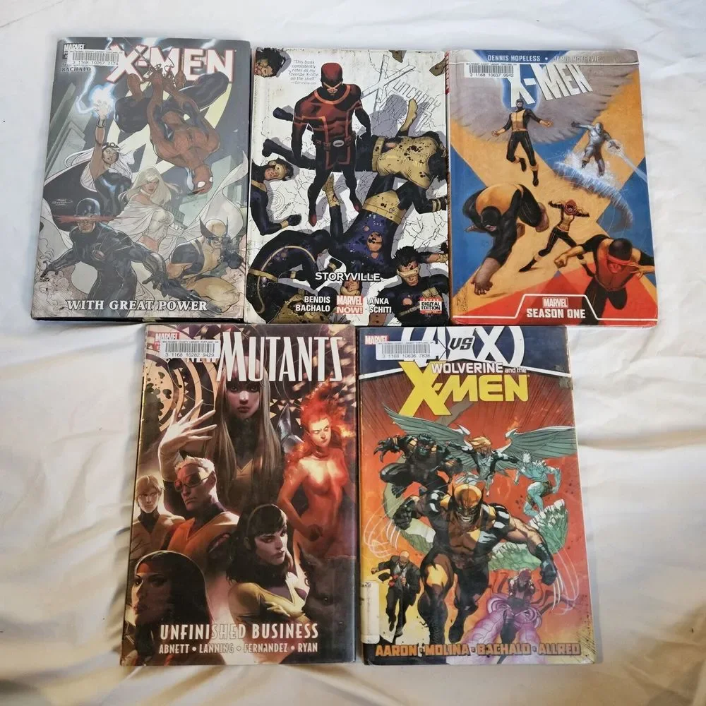 Marvel Comics Wolverine X-men Mutants 5‎ Hardcover Books Bendis Bachalo